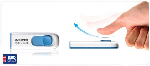فلش مموری ADATA C008 64GB کشویی