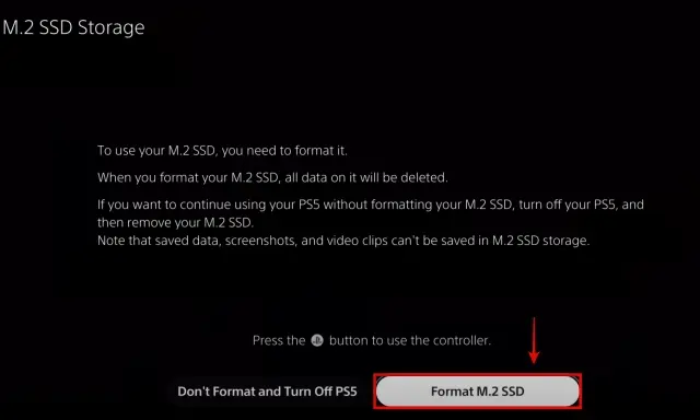 9ps5 ssd format